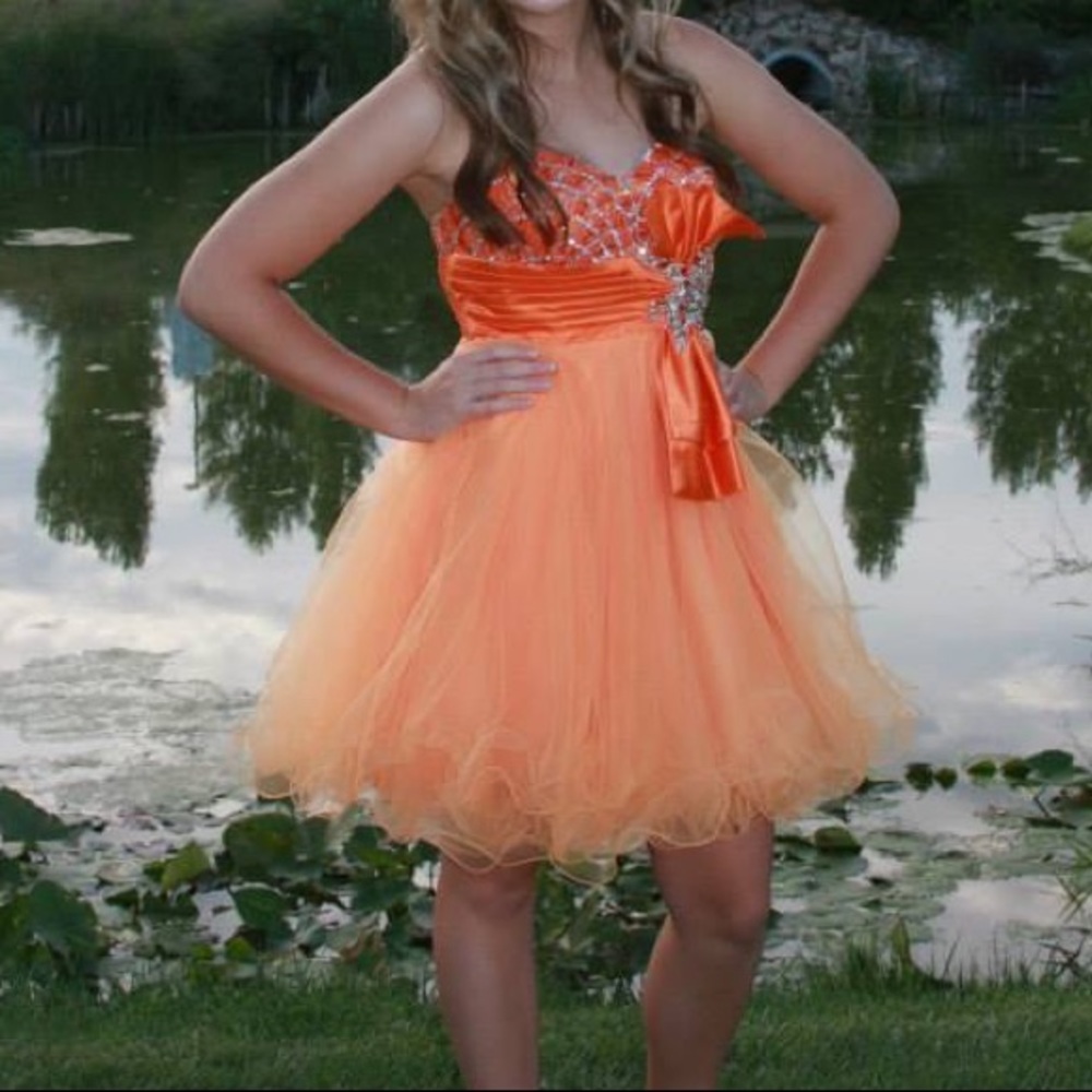 Terani couture Orange Dress